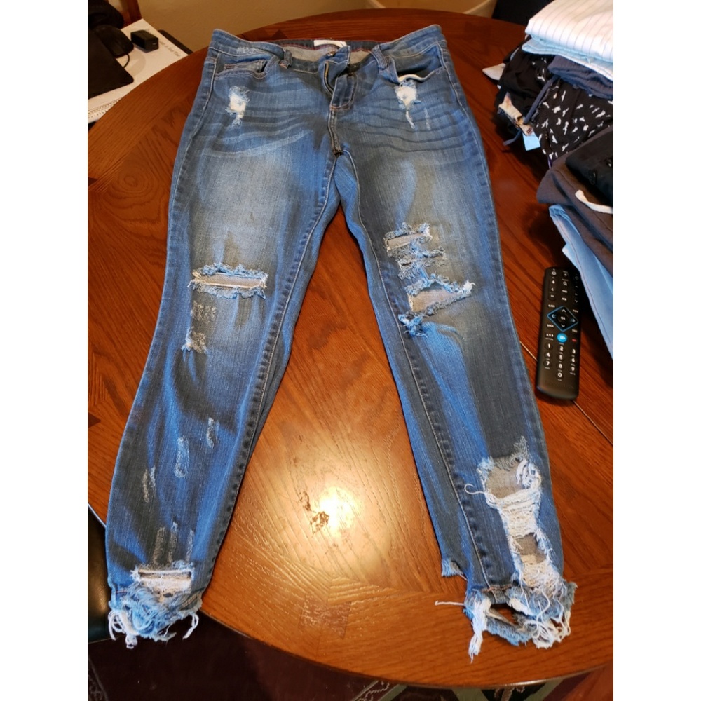 Distressed jeans